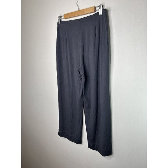 J Jill Pants Women Gray Wide Leg Lounge Sleep Pull On Stretch Size Medium Petite - Picture 6 of 10